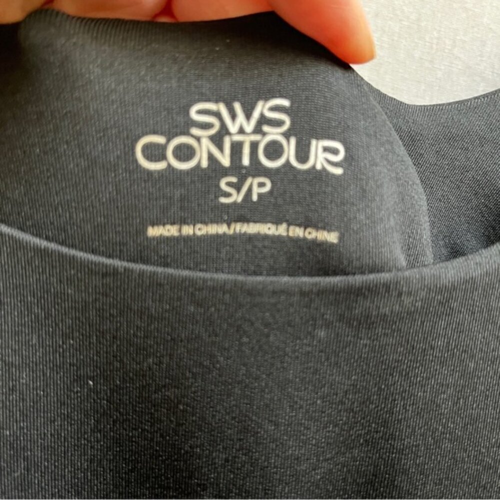 SWS Streetwear Society contour long sleeve bodycon black maxi dress Sz S - Picture 8 of 14